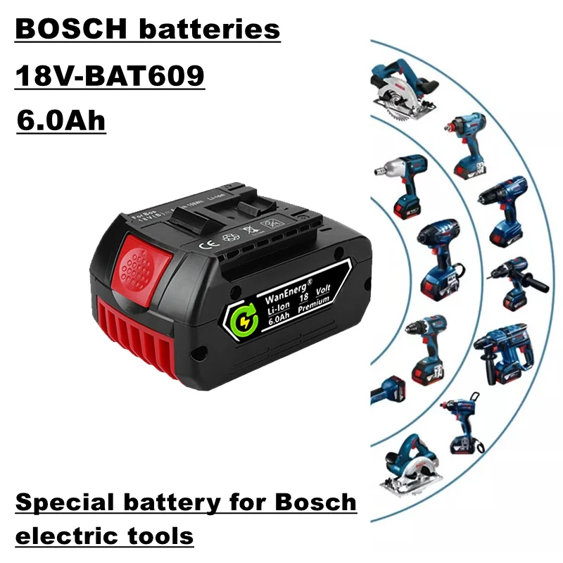

18V hand drill battery, power tool battery, 6.0ah, suitable for bat609, bat609g, bat618, bat618g, bat614,single battery for sale
