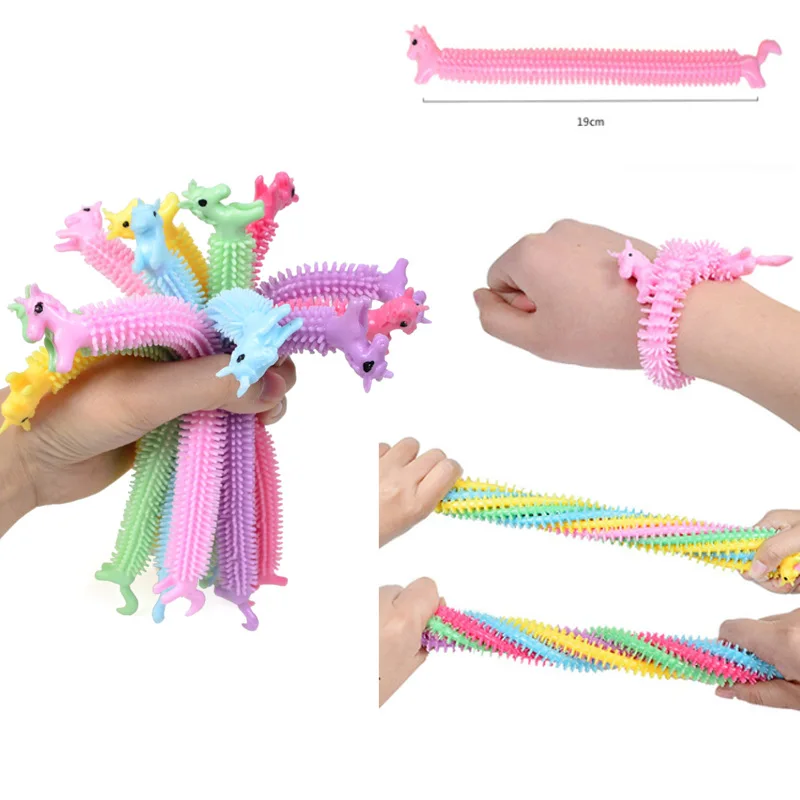 

1pcs Mini Noodle Stretch String TPR Rope toys AntiStress hand fidget toys pack Unicorn Squish Sensory Autism Vent for kid