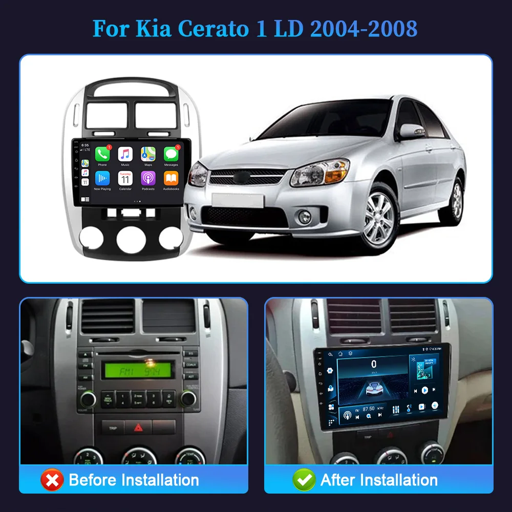 Автомобильный радиоприемник Android 14 мультимедийная навигация беспроводной Carplay