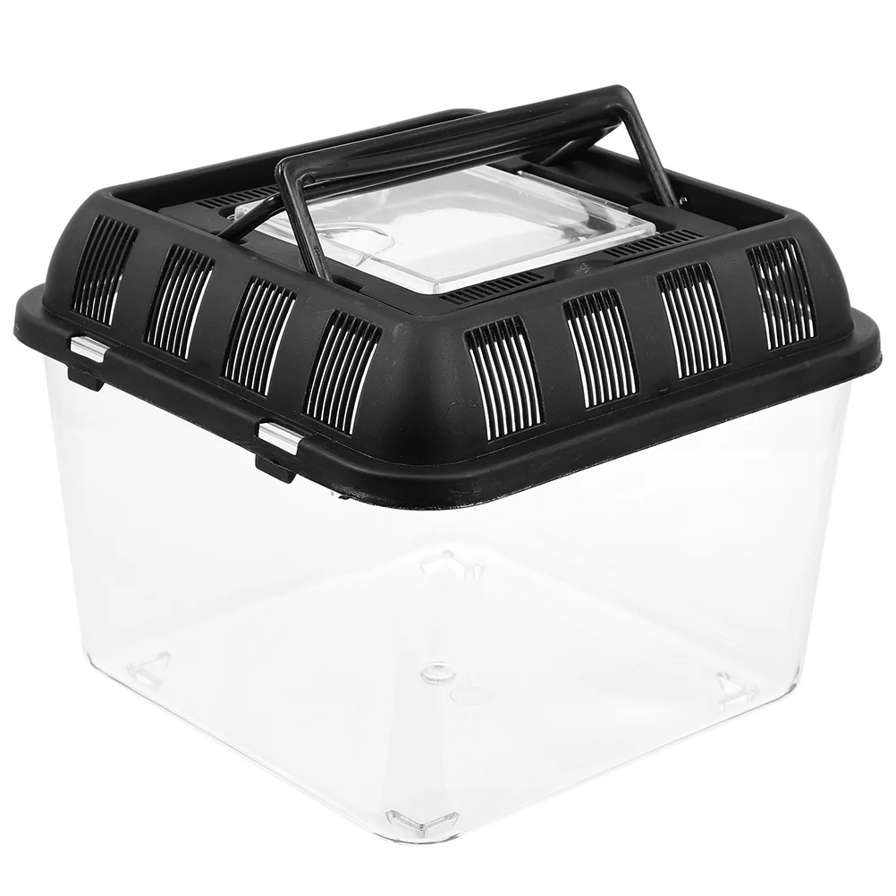 

Small Pet Breeding Box Reptile Holder Feeding Turtle Living Tank Clear Habitat Reptiles Container