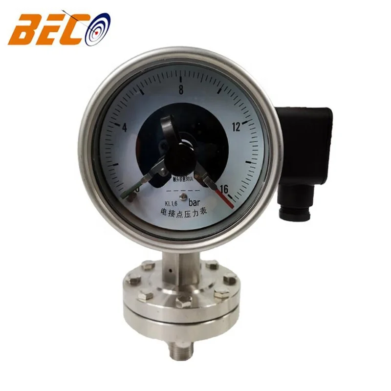 

Электрический диафрагменный манометр из нержавеющей стали, 16 бар