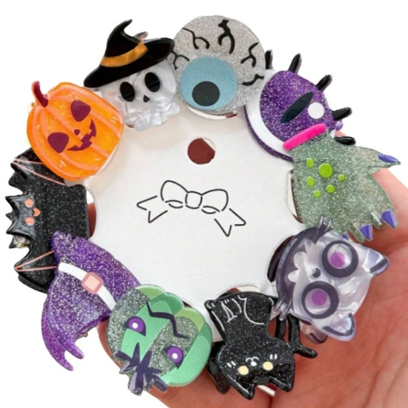 Мини-заколка для волос в виде тыквы дьявола призрака краба