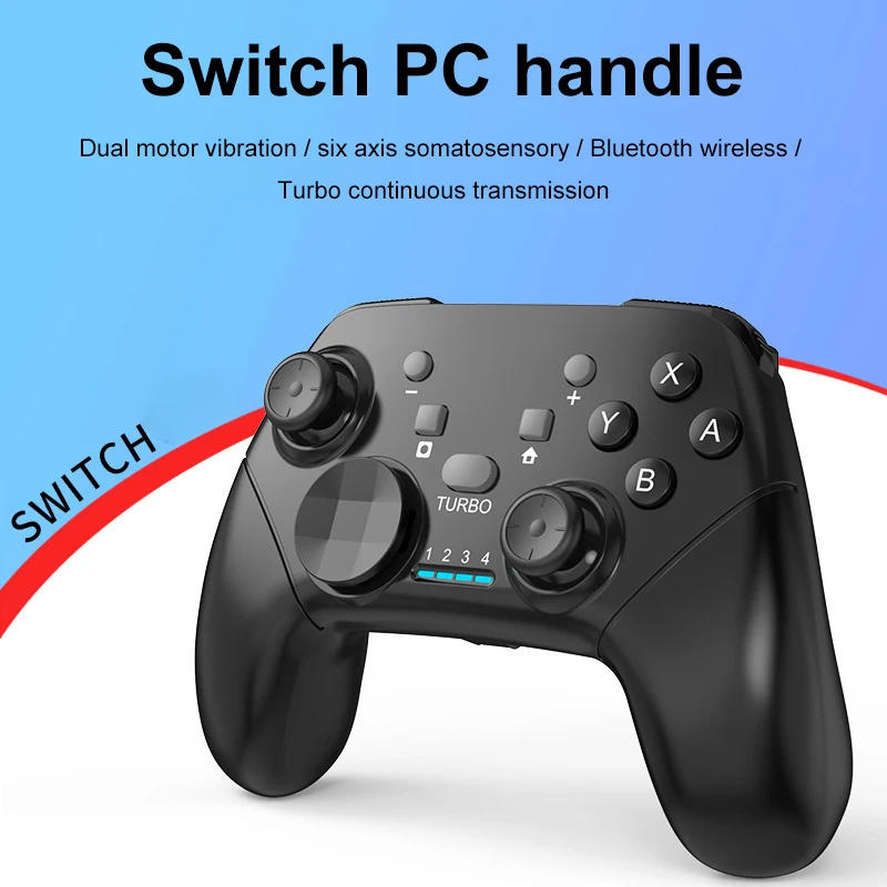 

Wireless Gamepad -compatible With Motor Vibration Game Handle 6-axis One Key To Wake Up For Switch/PC