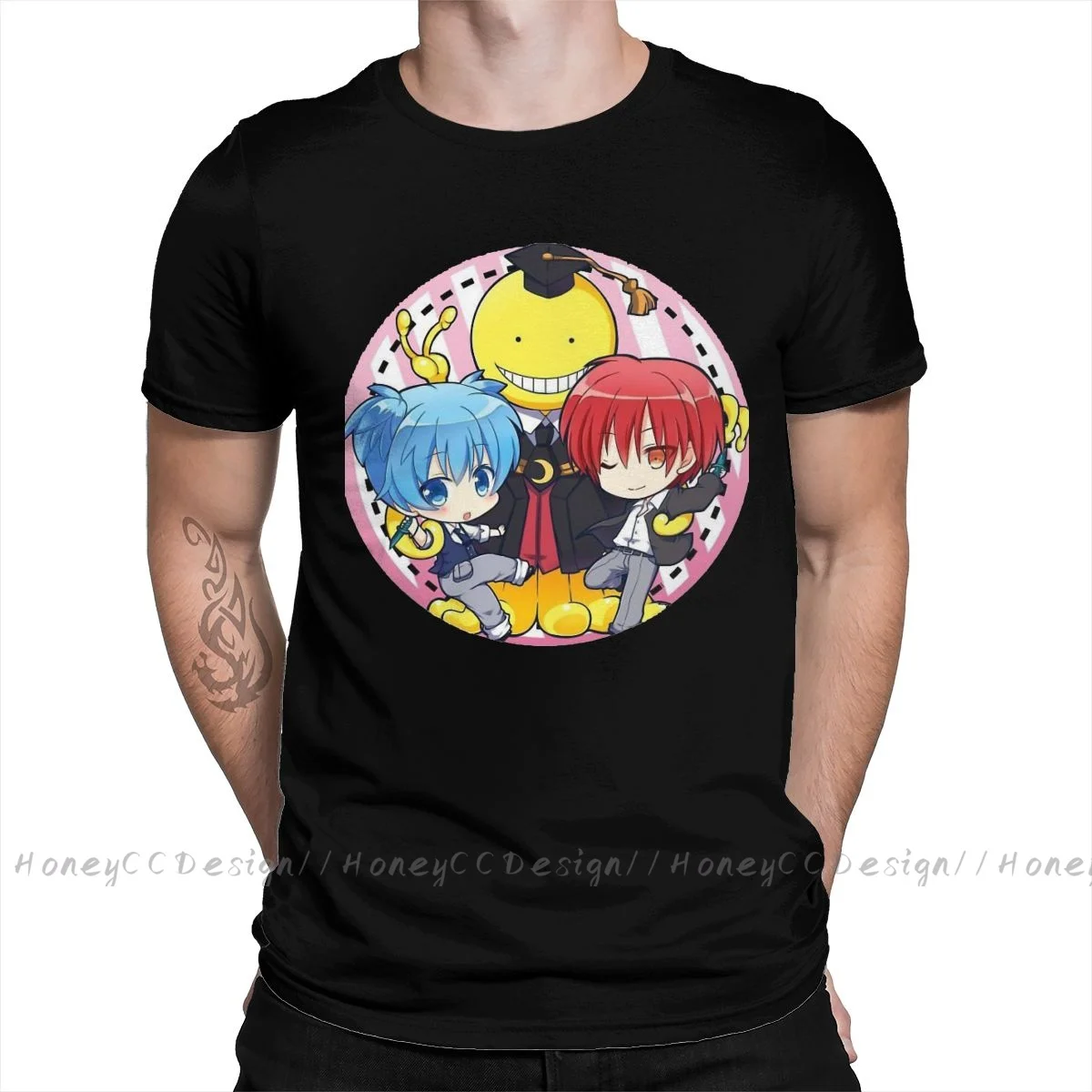

Assassination Classroom T-Shirt Men Top Quality 100% Cotton Short Summer Sleeve Koro Cool Casual Shirt Loose