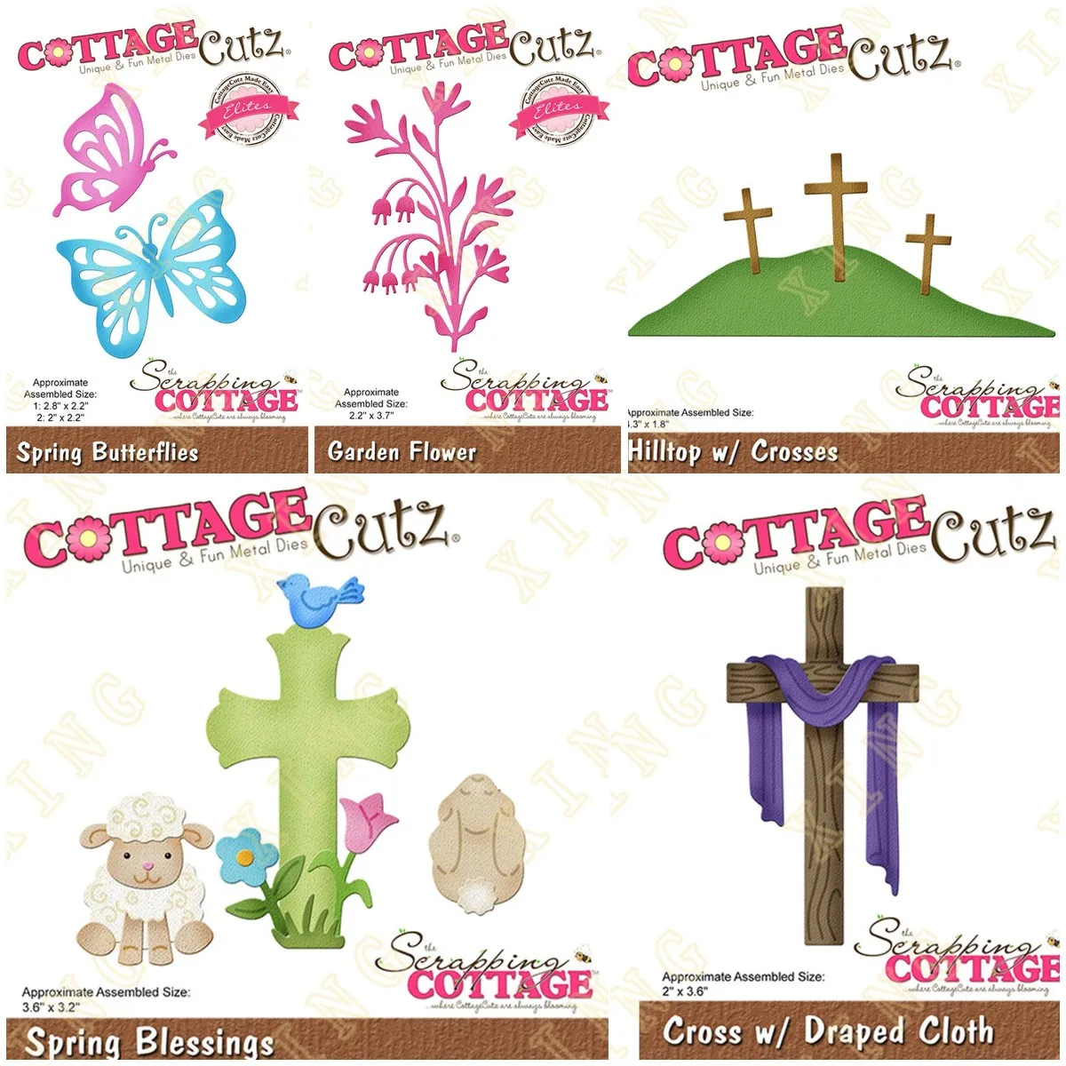 

Spring Blessings Garden Flower Crosses Metal Cutting Die Scrapbook Embossed Paper Card Album Craft Template Cut Die Stencils New