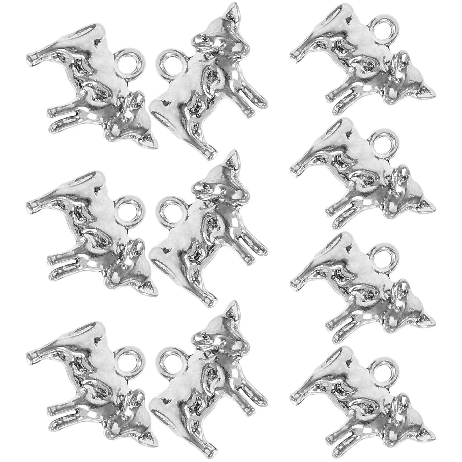 

10 Pcs Cow Pendants Charms DIY Self Made Alloy Bracelets Jewelry Findings Hanging