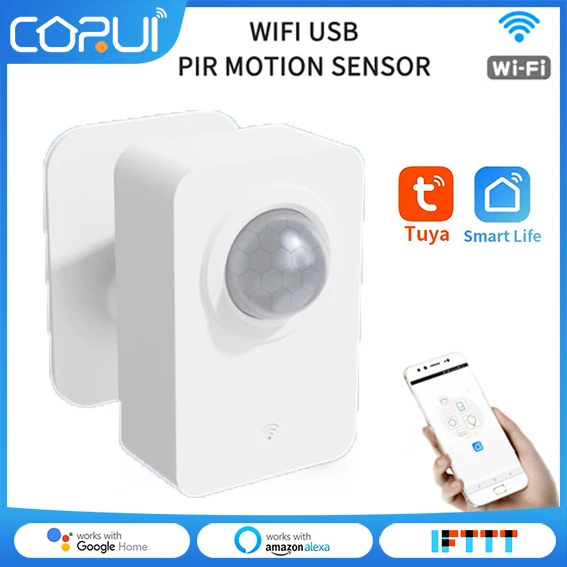 

Смарт-датчик движения CORUI Tuya с Wi-Fi и USB