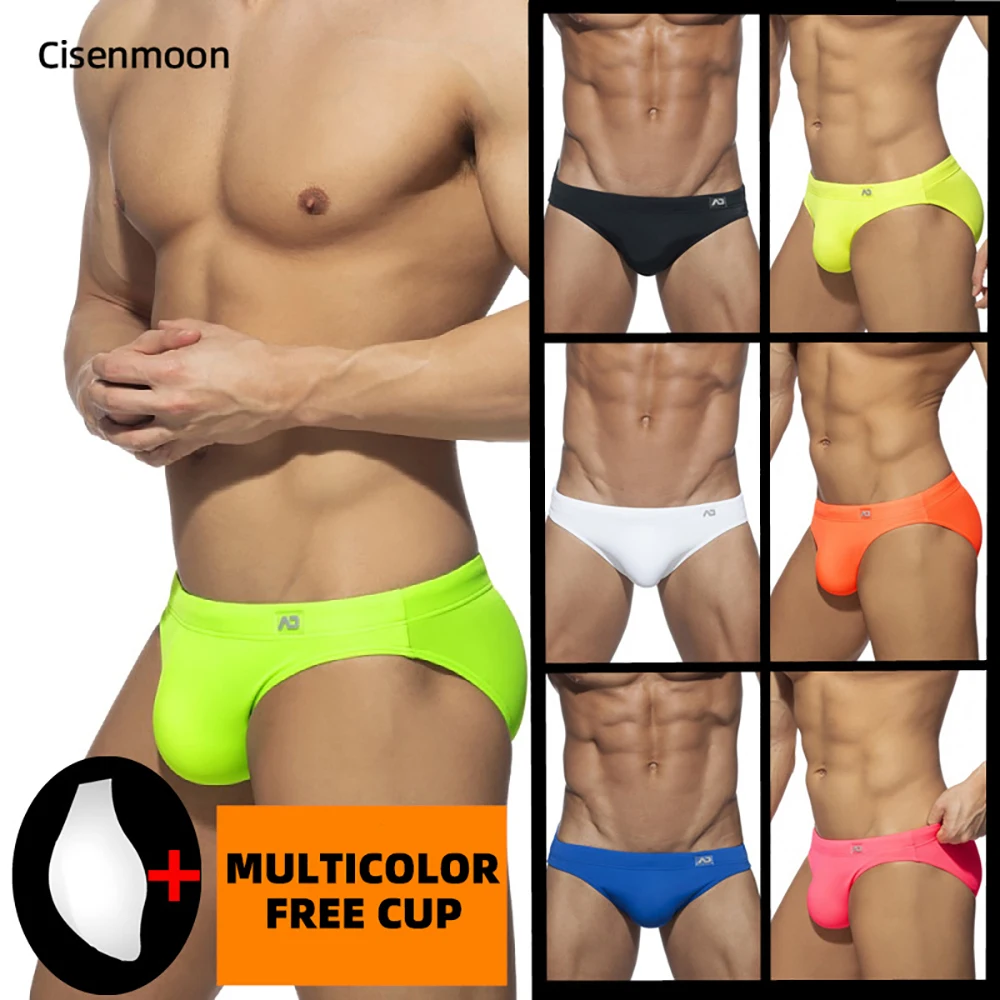 

Male Sexy Beach Shorts Solid Color Men's Swimming Trunks Swimsuit Cofortable Swimwear Men Quick-drying Breathable Swimming Suit