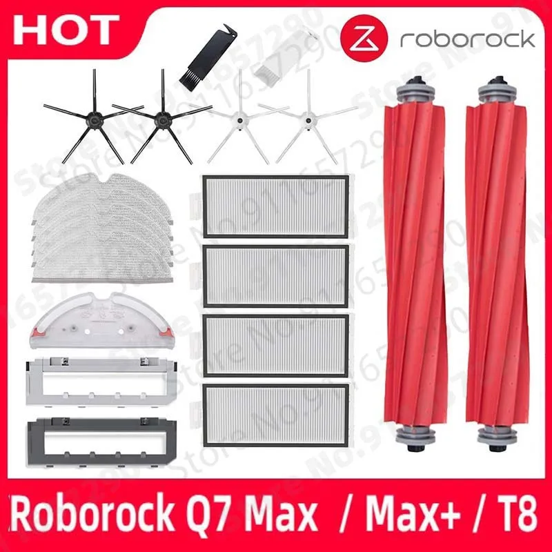 Roborock Q7 Max T8 Parts Main Brush Side Brush Hepa Filter Mop Rag Cover Replacemen Robot Vacuum Cleaner Accessories