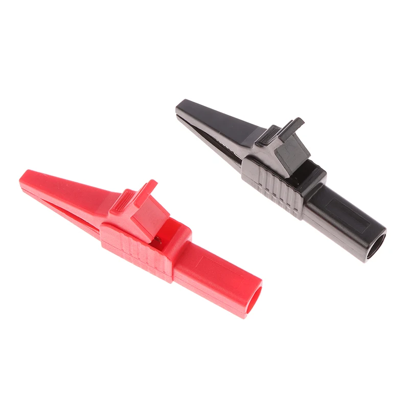 

1Pair Red+Black CATIII 1000V 32A Crocodile Clips Full Insulated Copper Alligator Clip Test Lead