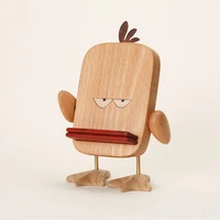 big face duck phone holder ipad solid wood creative desktop decoration birthday gift for boyfriend funny
