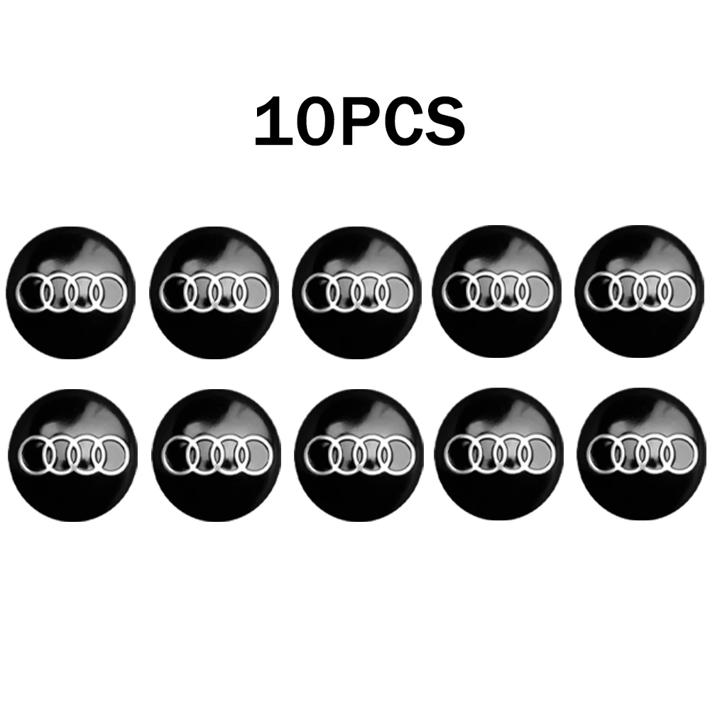 

14 мм алюминиевый автомобильный значок, наклейка на удаленный ключ, автонаклейка, украшение, аксессуары для Audi A4 B5 B6 B7 B8 A6 C5 C6 A5 A7 A8 Q3 Q5 Q7