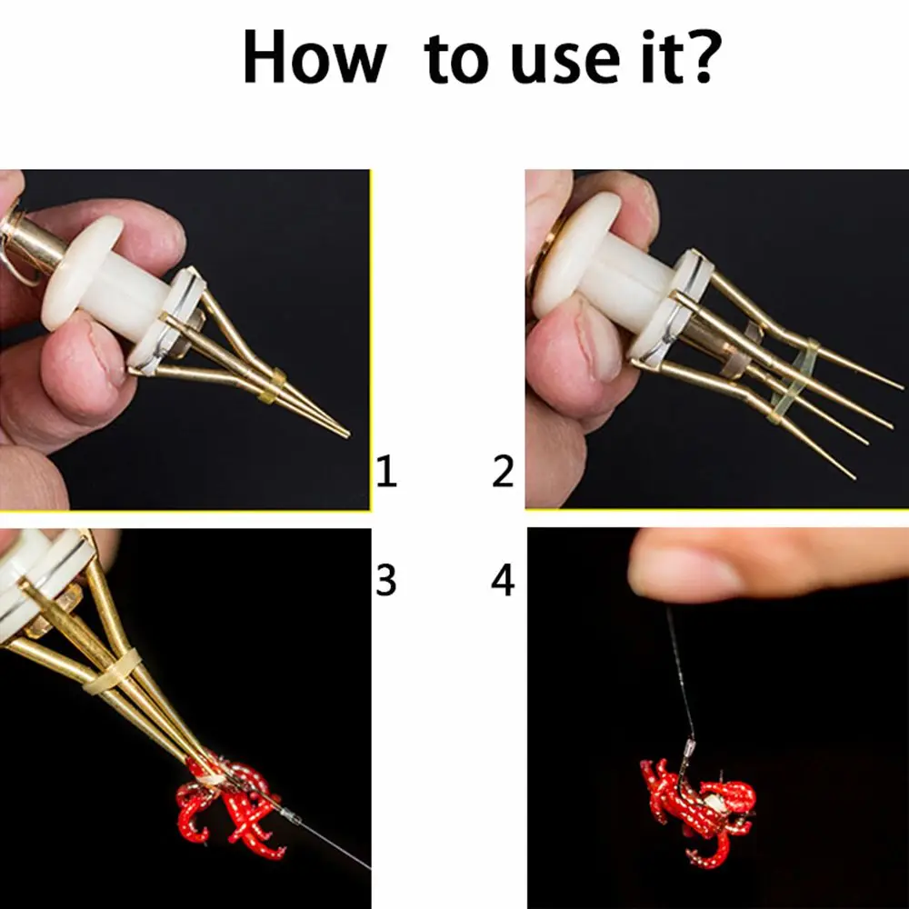 Фото Медные щипцы для наживки: для карповых личинок, анимас, червей, гранул, клипсы для приманок, клипсы для кровяных червей №2