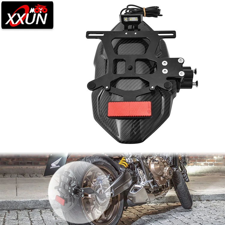 

XXUN Motorcycle Parts Rear Fender Mudguard With Mount License Plate Holder Turn Light for Honda CB650R CB 650R 2019 2020