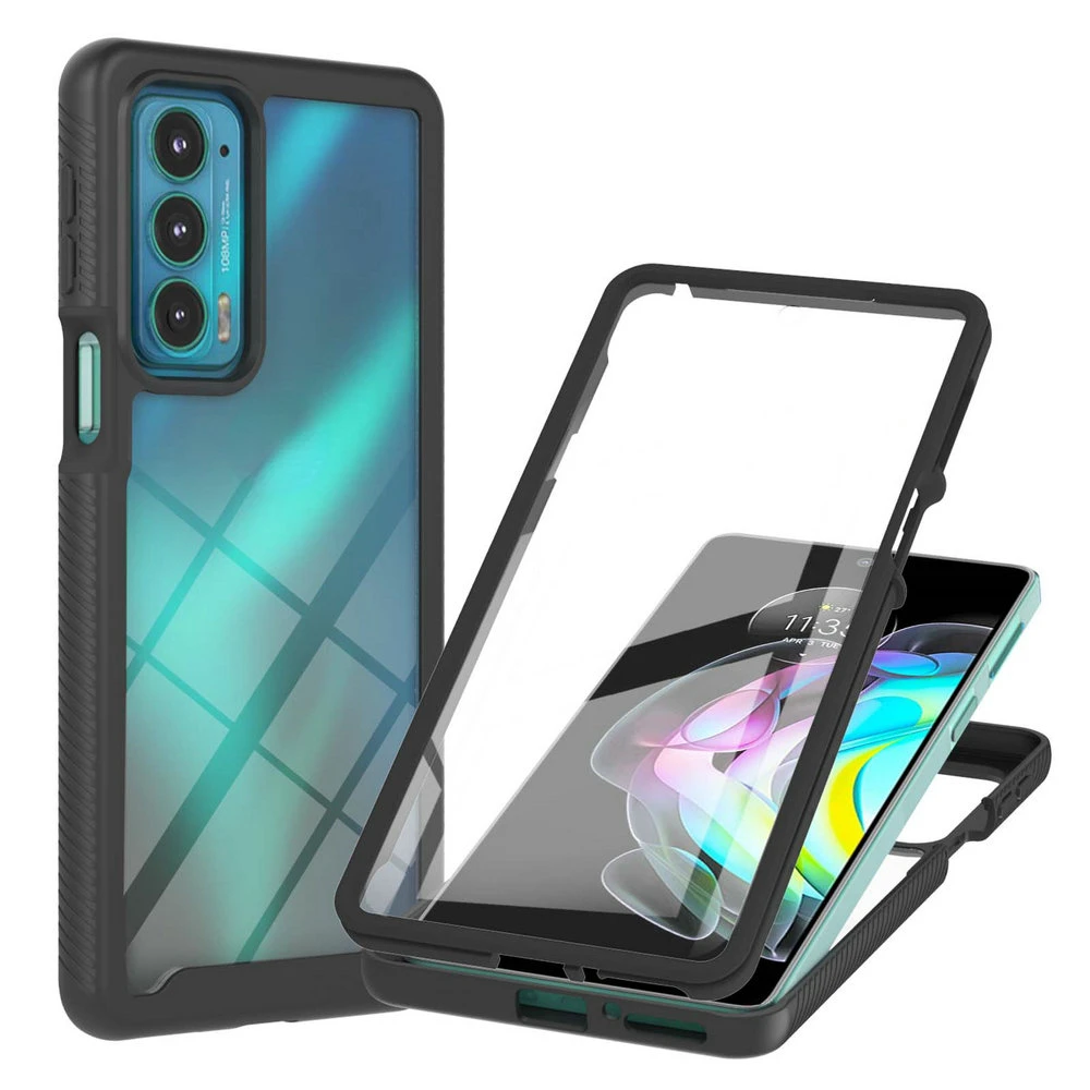

20 Lite Edge20 Pro 5G Crystal Case 360 Protect Front Screen Protect Bumper Capa for Motorola Moto Edge 20 Pro Phone Cover
