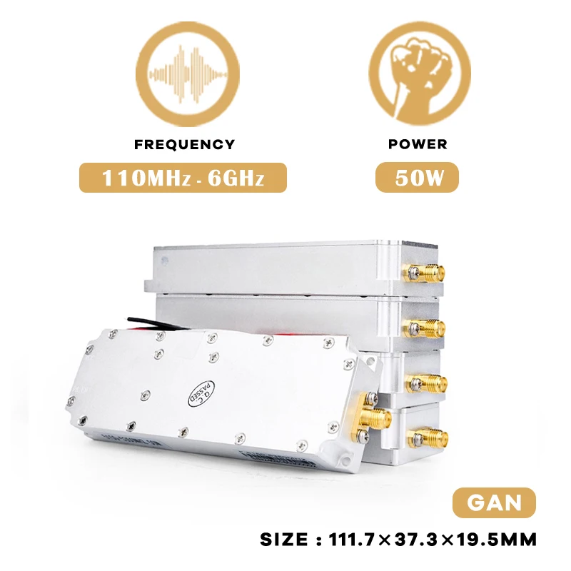 Модуль GaN 10 Вт-100 Вт с циркулятором 400-500 МГц 500-600 600-700 900-1000