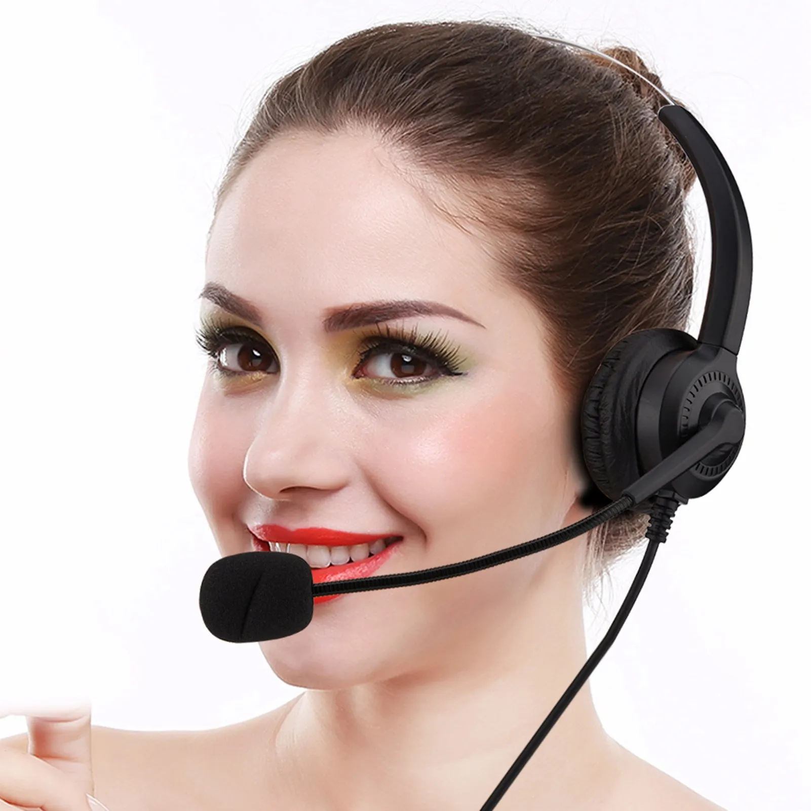 

USB Call Center Headset With Microphone Noise Cancelling Business Headsphone Mute And Volume Adjustment Function