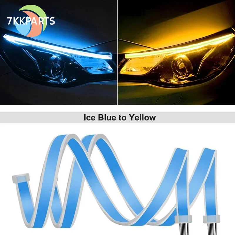 1 пара гибкая Водонепроницаемая лента для дневных ходовых огней 12 В