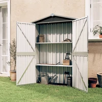 garden storage sheds galvanised steel outdoor tool shed patio decoration anthracite 107 5x46x183 cm