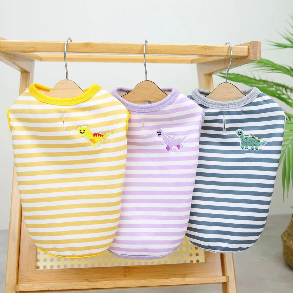 

Pretty Pet Shirt Stripe Trendy Stripes Pattern Pet T-shirt Pet Vest Pet T-shirt
