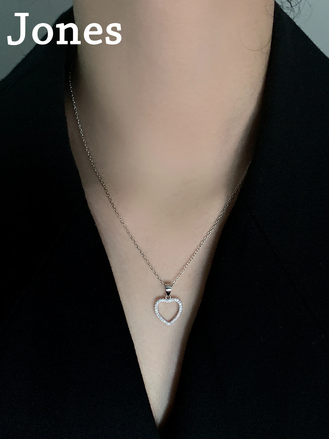 

Heart Pendant S925 Sterling Silver Heart-Shaped Love Necklace For Women Europe And The United States Simplicity Fashion