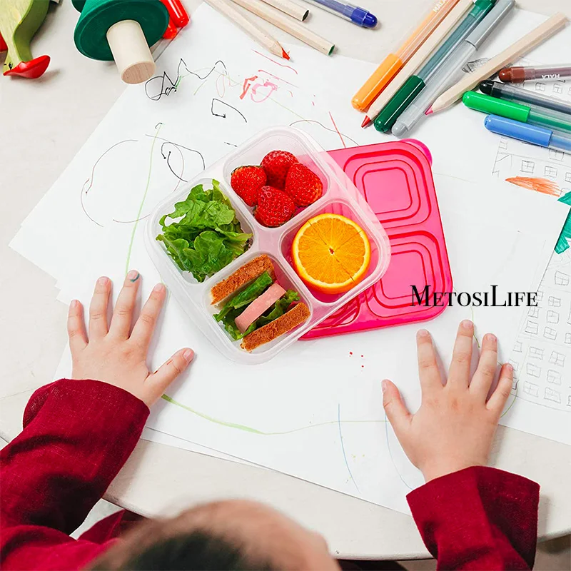 Пластиковый контейнер для закусок Bento многоразовые герметичные контейнеры еды с