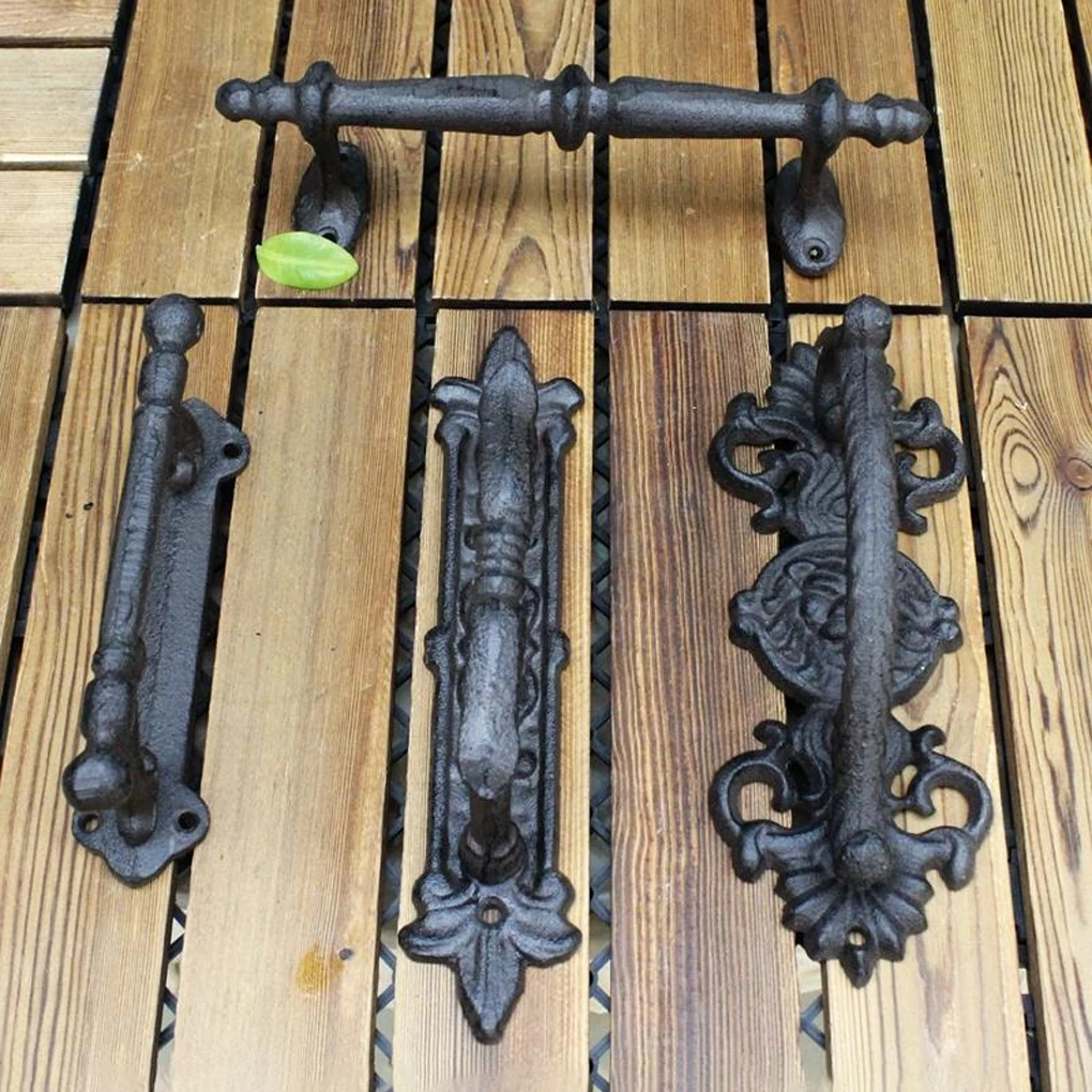 

European Retro Garden Courtyard Cast Iron Craft Door Handles Home Decoration Wall Decoration Door Handle Room Accessories