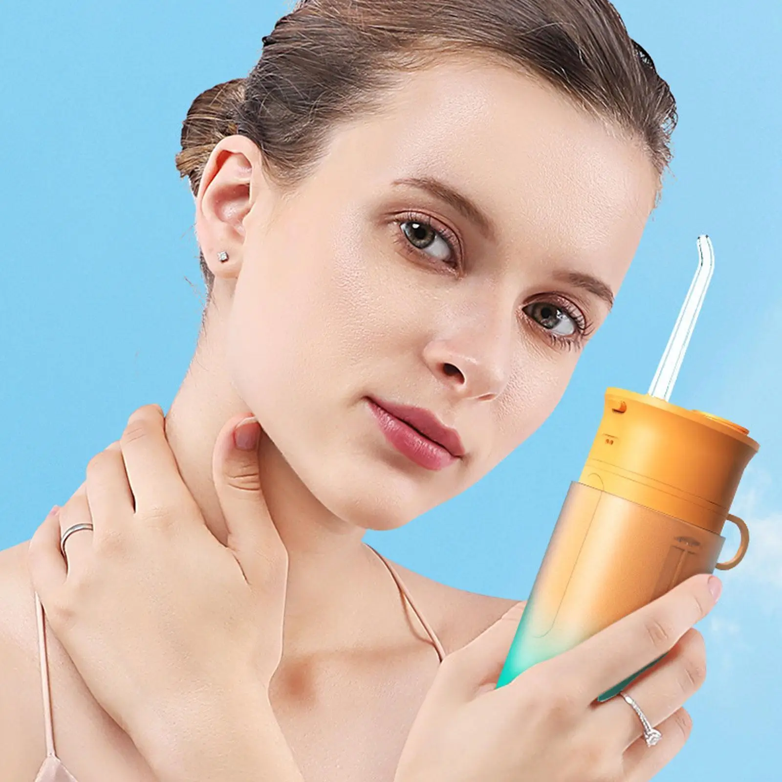 

Современный Электрический ирригатор зубов, портативный ручной импульсный выдвижной очиститель зубов, бытовая водная нить B7u9