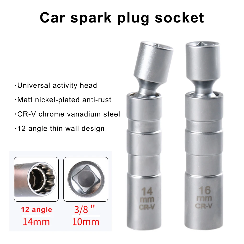 

14mm 16mm Car Ignition Plug Wrench Universal Repair Wrenches Component Remover Sparking Plugs Wrenches Accessories 14MM