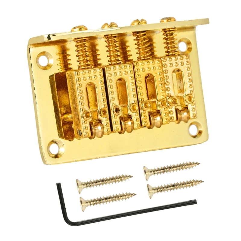 

4 String Guitar Bridge Roller Tailpiece Hardtail Cigar Box with Mounting Screws
