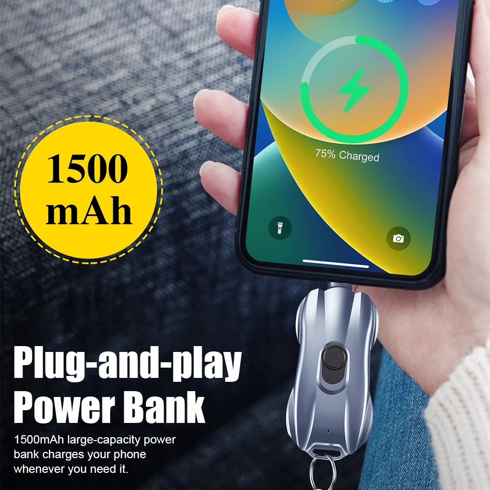 

Outdoors Portable Power Bank Mini Smartphone Type-C Emergency Charger Lightweight Battery For Huawei IPhone 12 Samsung Xiaomi