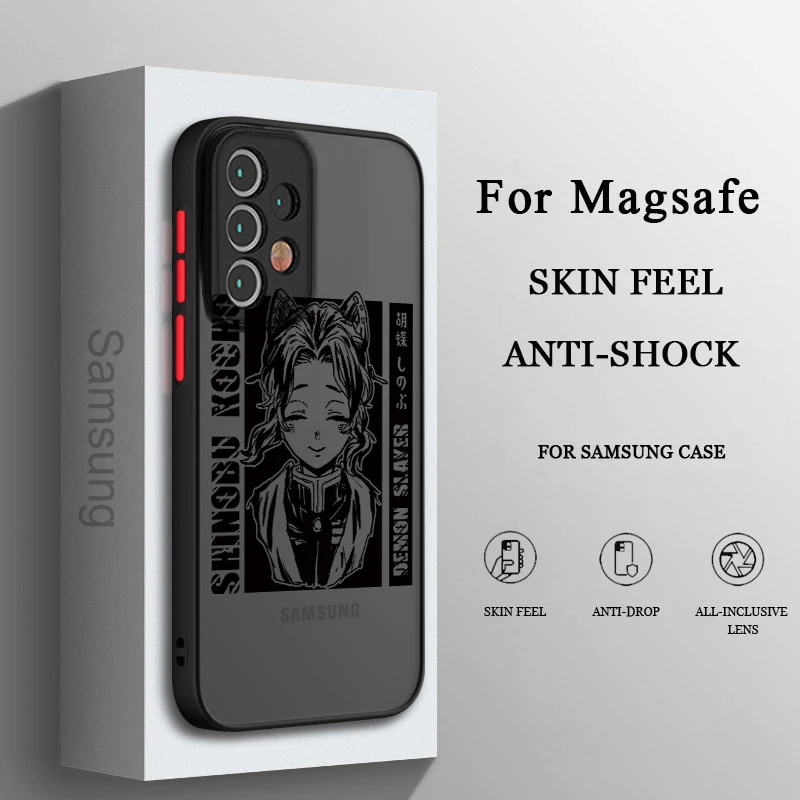 

Demon Slayer Kochou Shinobu Phone Case For Samsung A71 A70 A50 A52 A51 A42 A32 A22 A21S A12 A33 A53 Frosted Translucent
