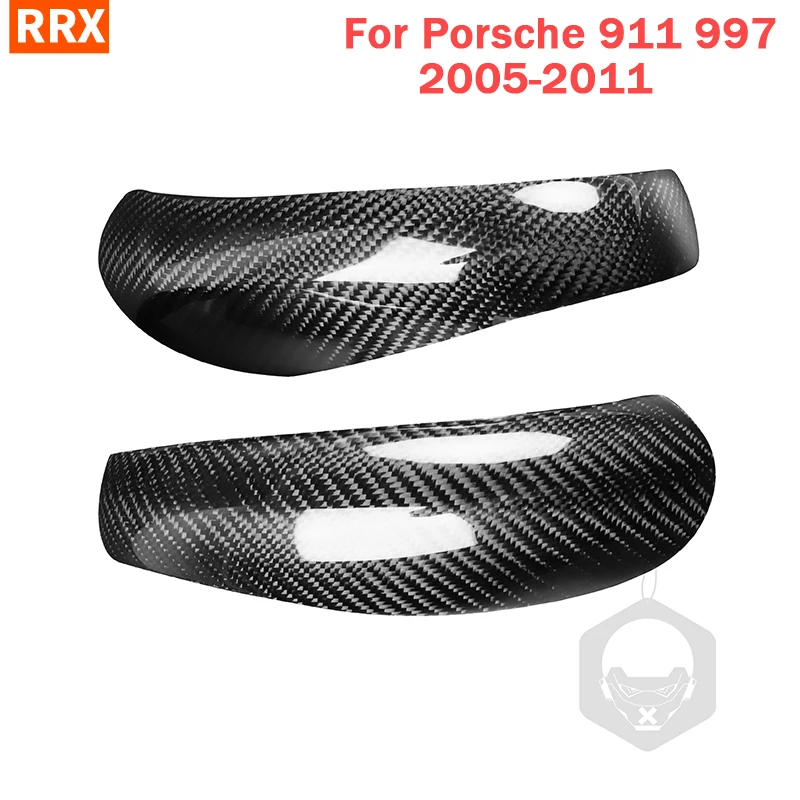 For Porsche 911 997.1 2005 2006 2007 2008 Real Carbon Fiber Rearview Mirror Housing Cover Caps Trim Car Modification Parts