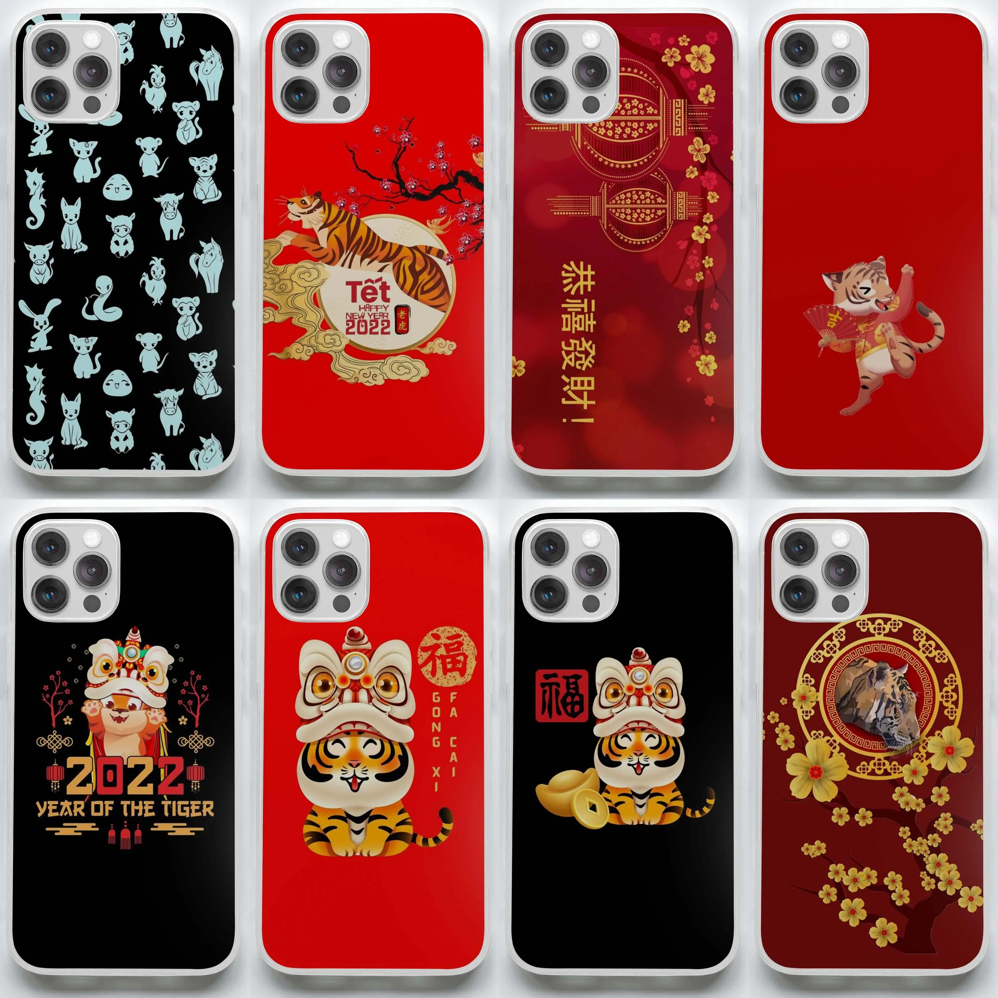

New Year Tiger Chinese Zodiac Anime Pattern Fruits Basket Soft Happy Xi Phone Case for iPhone X XS XR Max 7 8 Plus 11 12 13 Pro