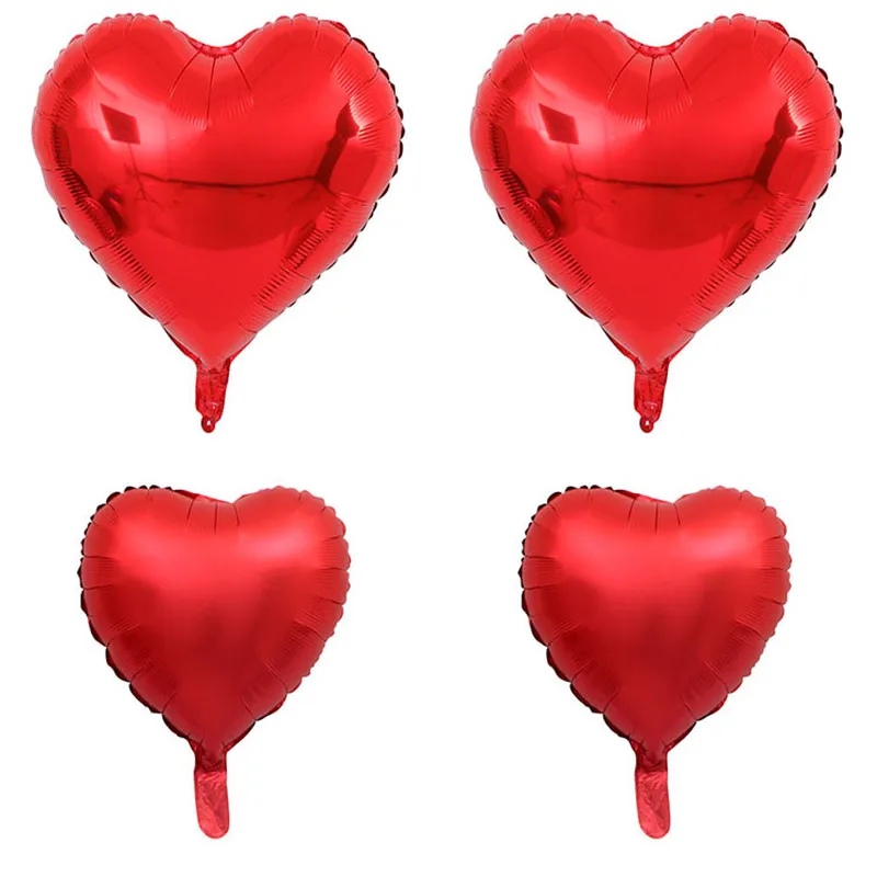 

Red Heart Balloons Foil 30 Pieces 45.72cm Birthday Baby Shower Valentine's Day Love Balloons Wedding Heart Party Decorations