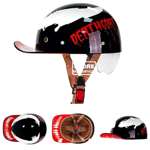 Мотоциклетный шлем с двойными линзами, каска с открытым лицом для мотогонок