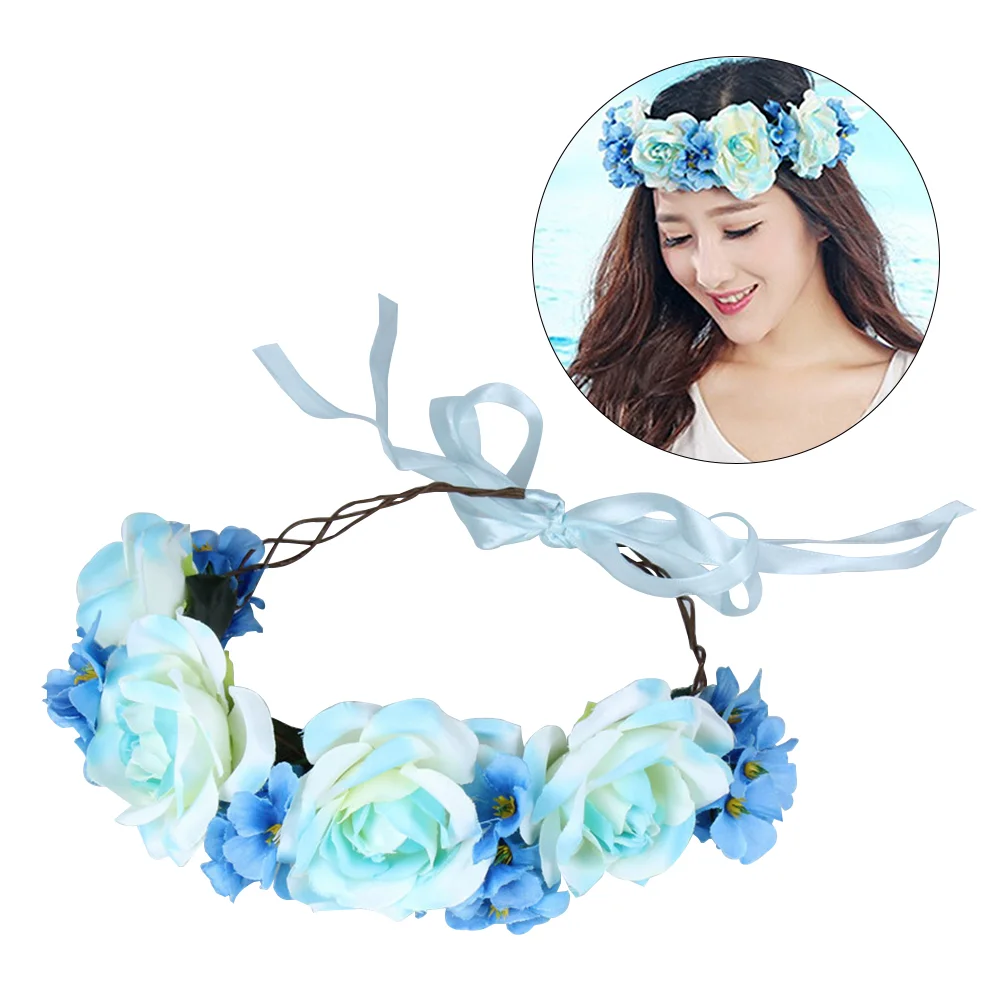 

Flower Hair Bands Wedding Wreath Headband Bridal Headpiece Headgear Seaside Headbands