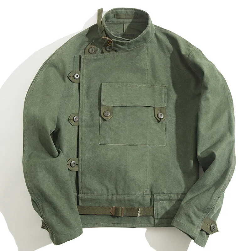 

Spring Autumn Motorcycle Cycling Jacket Outdoor Camping Hiking Combat Sport Climbing Riding Cotton Wash Water Army Green Coat