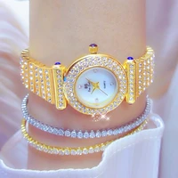 new bs women watches gold luxury brand fashion golden silver quartz bracelet wristwatch diamond watch for women free shipping
