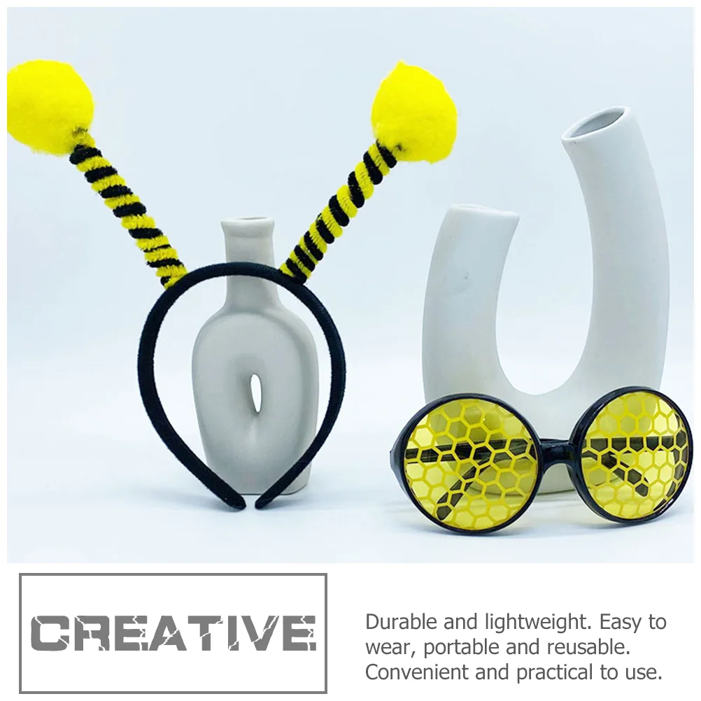 Повязка на голову очки в виде пчелы повязка для волос косплея солнцезащитные