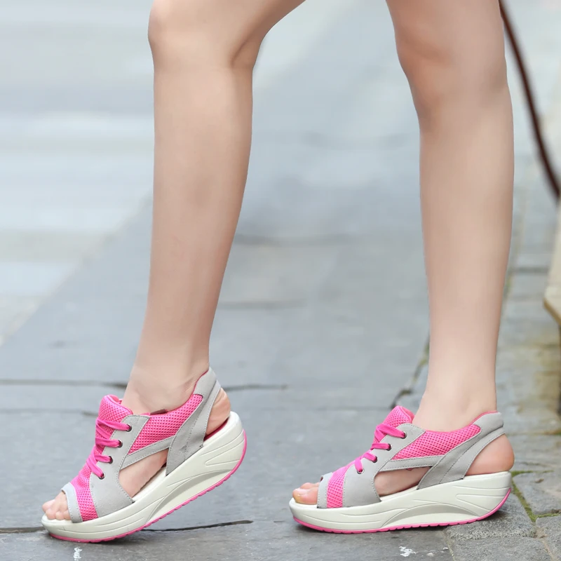 

Сандалии женские на массивной платформе, удобные Босоножки с открытым носком, Повседневная летняя спортивная обувь, 2023