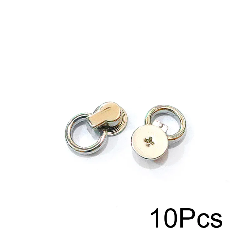 10pcs High Quality Swivel Head Clasp Bag Strap Solid Brass Nail Buckle Nipple Rivet Metal With Ring Leather DIY Accessories