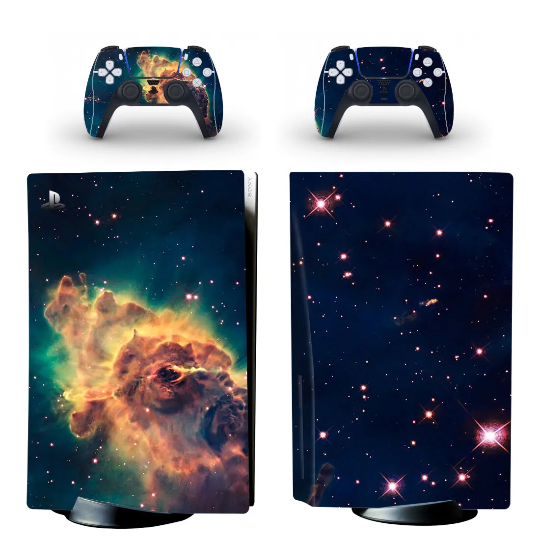 

Starry Sky Night Star PS5 Disc Sticker Decal Cover for Console and 2 Controllers PS5 Disk Skin Vinyl