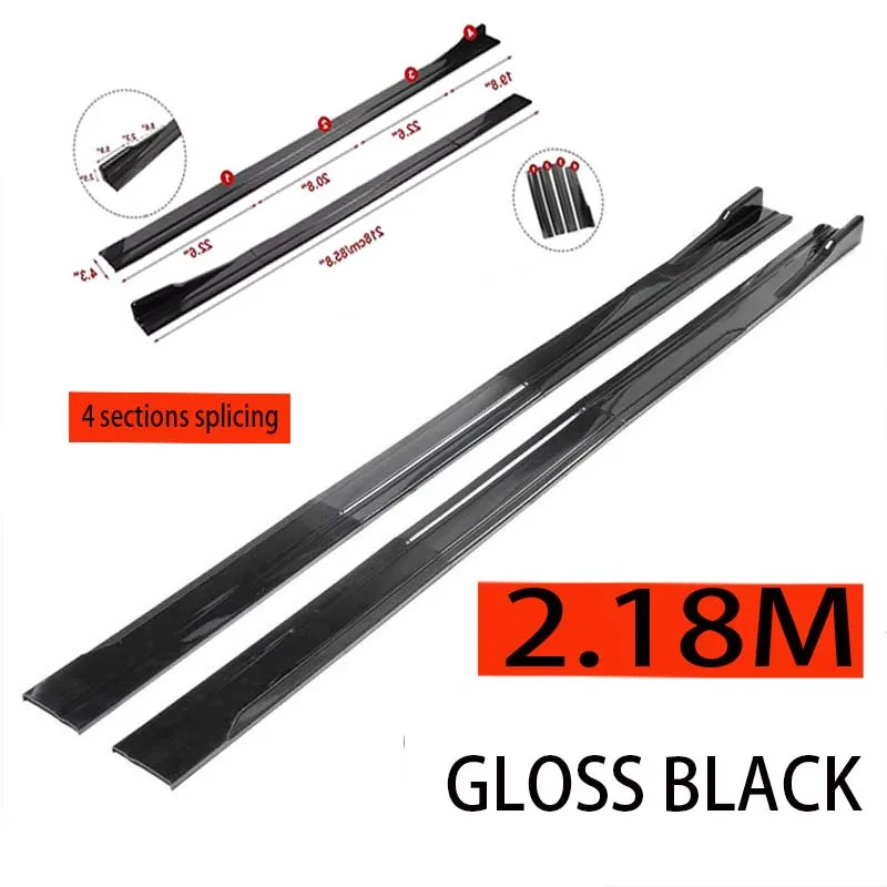 

Универсальная автомобильная боковая юбка, 8 шт., 2,2 м, разделители крыльев, боковой спойлер для губ для Skoda Superb Fabia 1 2 3 Octavia MK1 MK2 MK3 Felicia