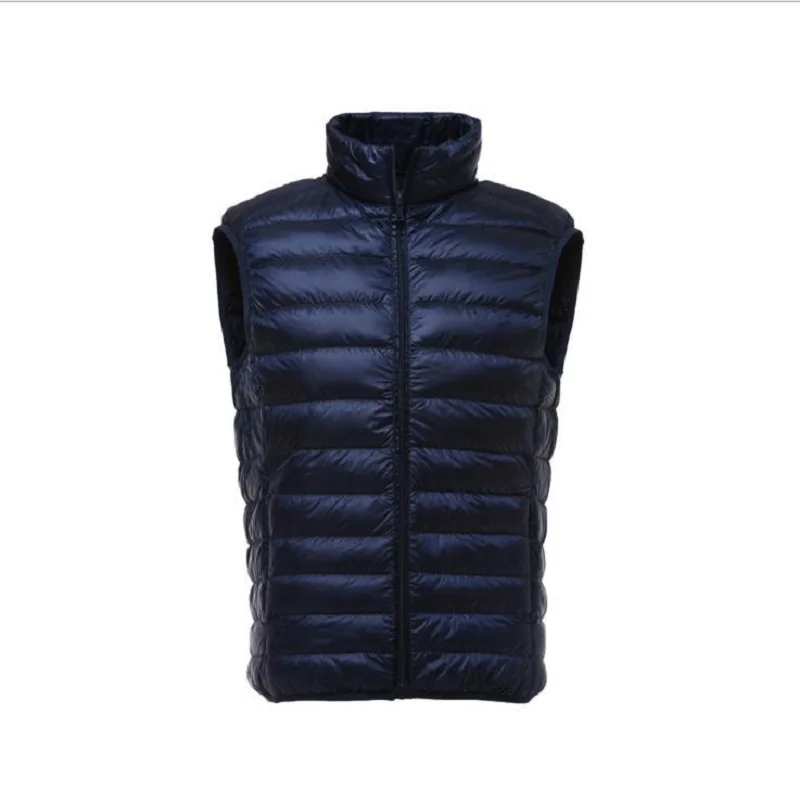 

2023 Autumn Winter Men's Advanced Light and Thin Down Jacket Men's Vest Down Vest Liner Stand Collar Short Section To Keep Warm