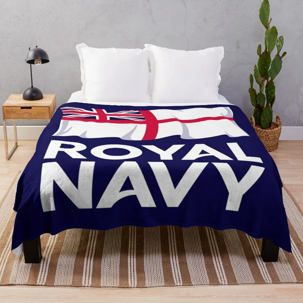 

Royal Navy Ensign and Logo Throw Blanket blankets for bed multi-purpose