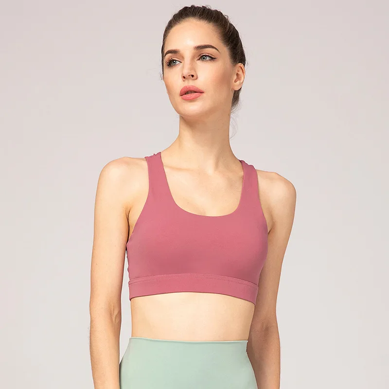 

Backless Sport Bra For Women Seamless Breathable Bra Women's Running Shockproof Belt Bra Yoga Sexy Running Fitness Vest 2022