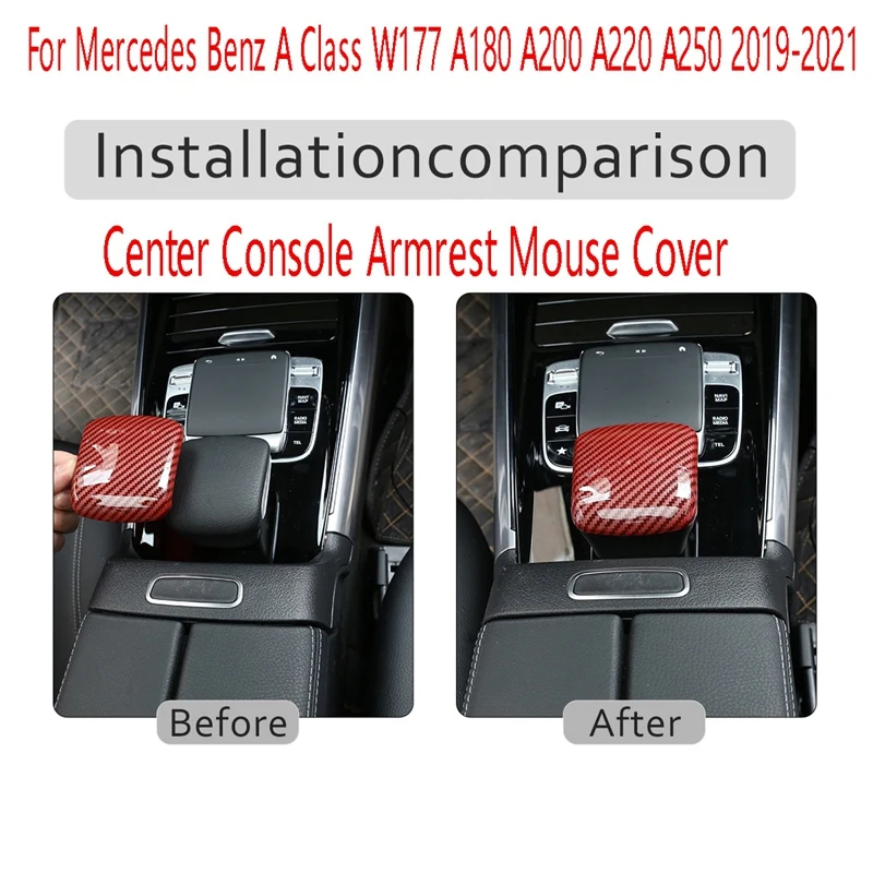 Автомобильная центральная консоль, подлокотник, крышка мыши, отделка крышки для Mercedes Benz a Class W177 A180 A200 A220 A250 2019-2021