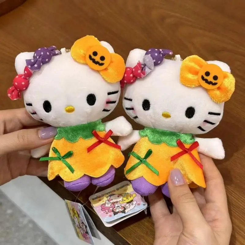 Kawaii Sanrio Хэллоуин кукла Hello Kitty тыква конфеты кулон украшение рюкзака милые
