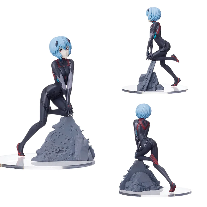 19cm Original Anime Figure EVA NEON GENESIS EVANGELION Ayanami Rei Action Figure Driving Suit Toys for Kids Gift Model Dolls